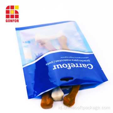 Three Sided Sealed Doggy Food Bag Dengan Lubang